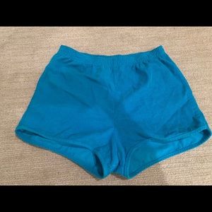 High wasted corduroy blue shorts